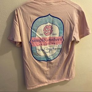 Simply Southern short sleeve tee pink